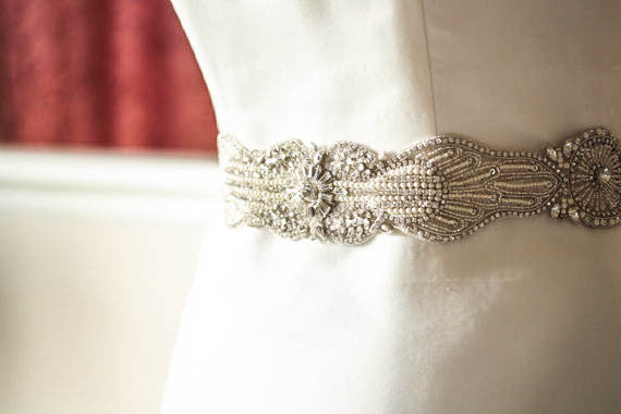 Art deco cheap bridal sash