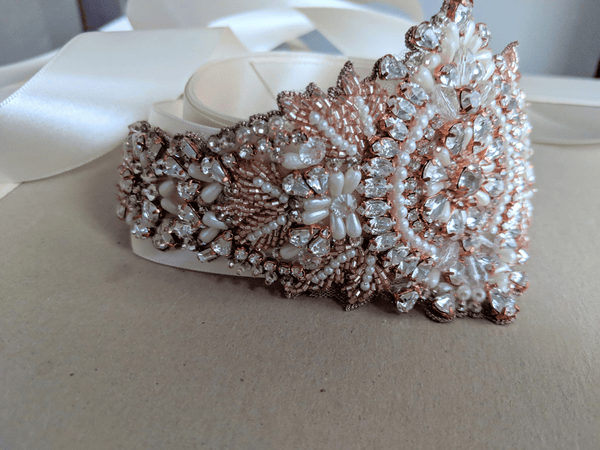 Skinny Rose Gold Bridal Belt; Rose Gold Wedding Belt; Rose fashion Gold Wedding Sash; Rose Gold Bridal Sash; Chain Belt; Rose Gold Accessory