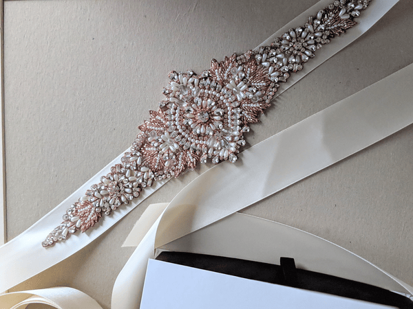 Skinny Rose Gold Bridal Belt; Rose Gold Wedding Belt; Rose Gold Wedding Sash; 2024 Rose Gold Bridal Sash; Chain Belt; Rose Gold Accessory