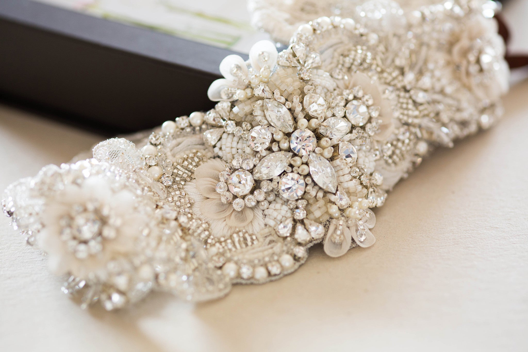 Beaded bridal sash | Bridal Sash | Wide Bridal Sash - Style S58